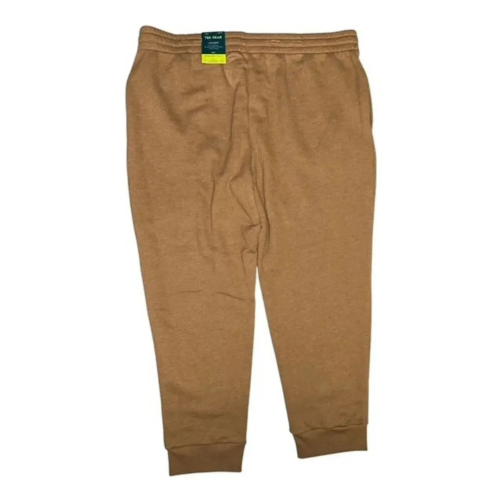 Tek Gear XXL Fleece Jogger Pants Ultrasoft Brown Fitted Ankle Warm Sweatpants